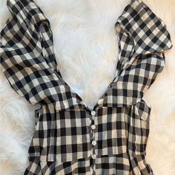 J. Crew Beachwear Button-up ruffle dress in gingham, Medium, 100% Cotton - Picture 5 of 8